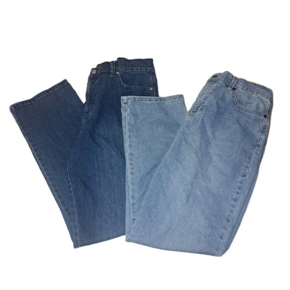 Gloria Vanderbilt Women's Blue Size 12 Short Jeans 32x28 Lot Of 2 - Picture 1 of 8